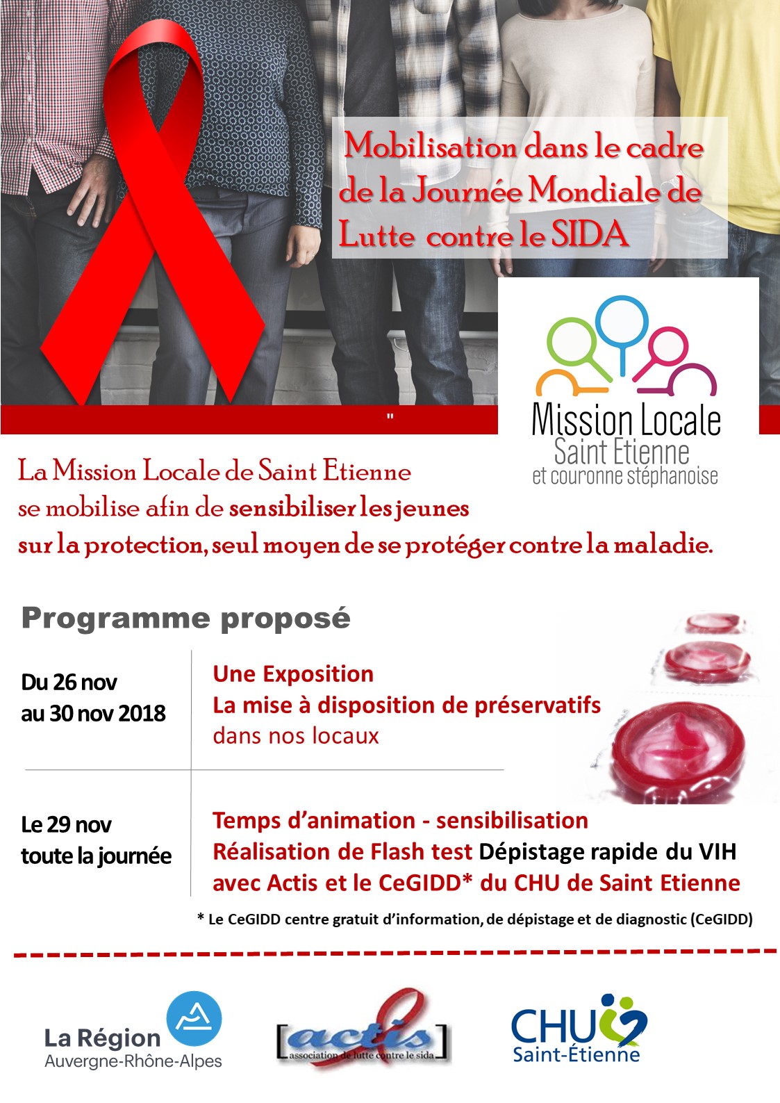 Affiche opration sensibilisation SIDA MLST 2018