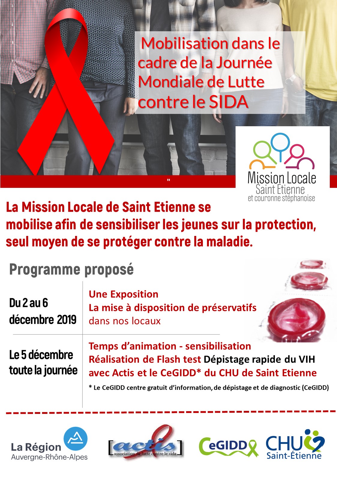 Action Prvention SIDA 2019 ML saint Etienne