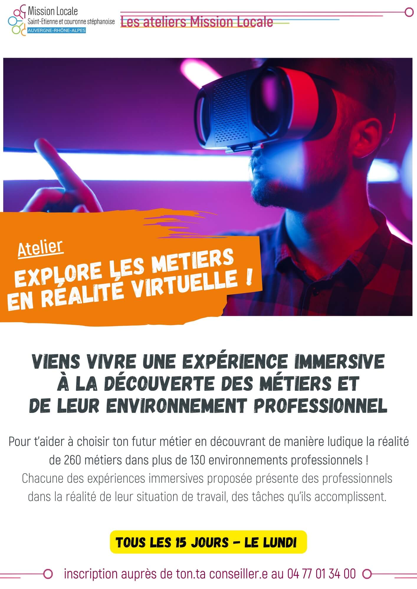 Atelier explore les m&eacute;tiers en r&eacute;alit&eacute;s virtuelle
